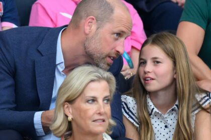 Duchess Sophie and Princess Charlotte pictured sharing sweet kiss during family reunion