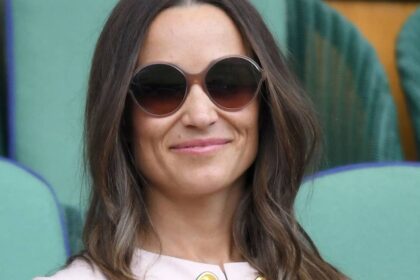 Pippa Middleton is a glowing goddess in thigh-skimming white dress