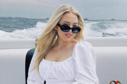 Tiffany Trump showcases long legs in tiny mini skirt during sun-soaked vacation