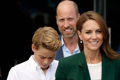 Bashful Prince George, 13, left ’embarrassed’ by his parents during first official outing as a teenager