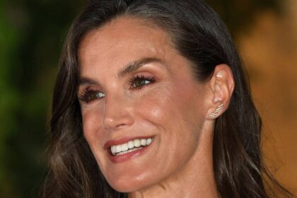 Queen Letizia looked unrecognisable during her TV news past with highlighted long bob