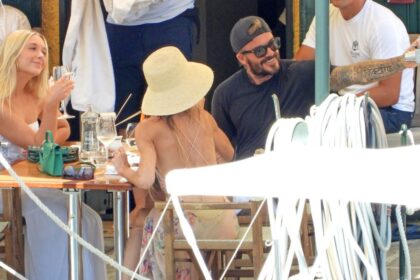 David and Victoria Beckham snap selfies and enjoy ice cream with daughter Harper on family vacation