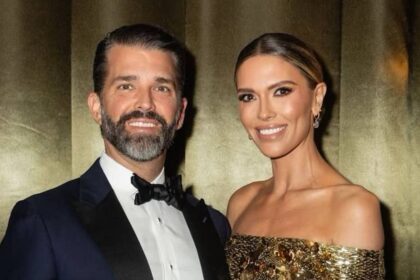 Donald Trump Jr.’s model wife Bettina shows off toned figure in skin-tight dress