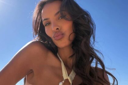 Maya Jama stuns in tiny white bikini as she embraces Swedish roots