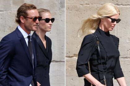 Claudia Schiffer, Beatrice Borromeo and Carla Bruni gather to farewell Dior PR executive Mathilde Favier at funeral in Paris