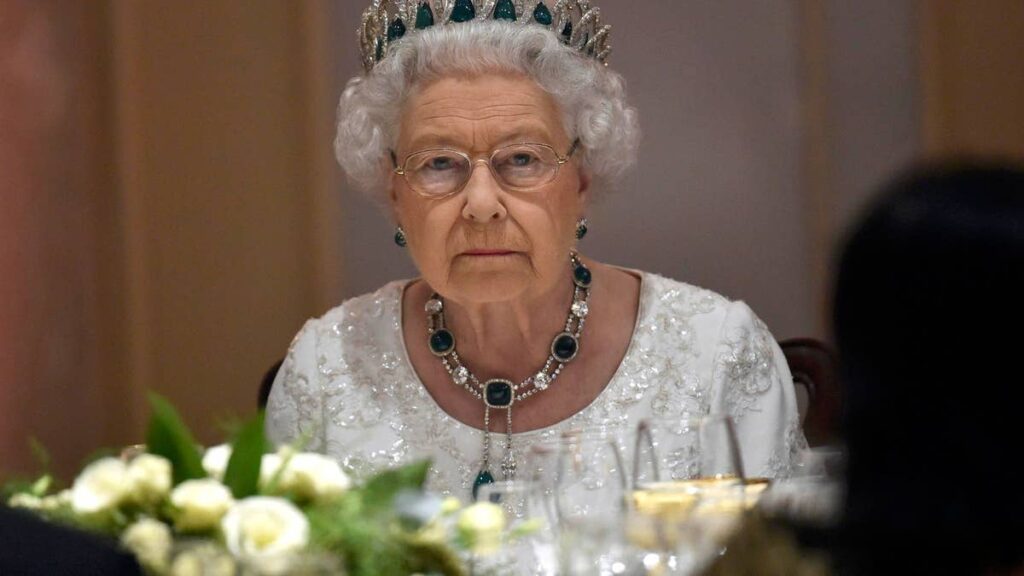 Rare photo of the moment Queen Elizabeth II dozed off in public
