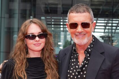 Antonio Banderas beams with pride as daughter Stella joins him on the red carpet