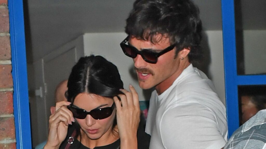 Jacob Elordi holds Kendall Jenner close during London date night