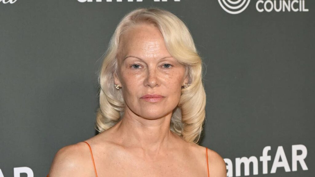 Pamela Anderson, 59, steals the show in bright orange gown at star-studded Venice gala