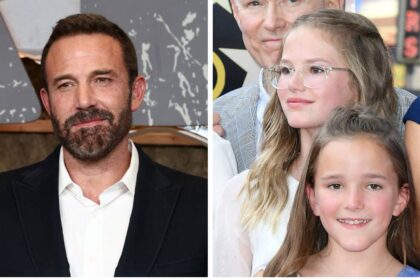 Ben Affleck’s kids Violet and Fin look so grown up during rare night out with dad