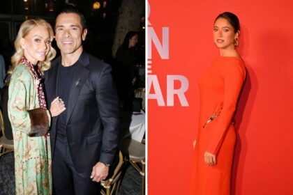 Kelly Ripa and Mark Consuelos’ daughter is a bronzed goddess in lace dress
