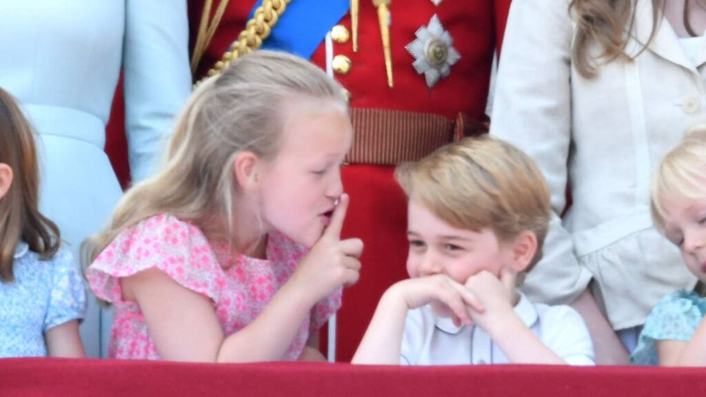Savannah Phillips pictured being told off after cheeky moment left Prince George tearful