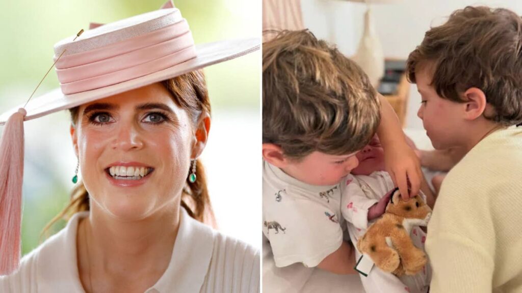 Princess Eugenie gives a glimpse at sweet bond between her doting sons and newborn baby daughter