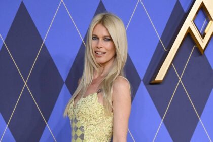 Claudia Schiffer, 56, turns heads in tiny striped bikini amid lavish getaway