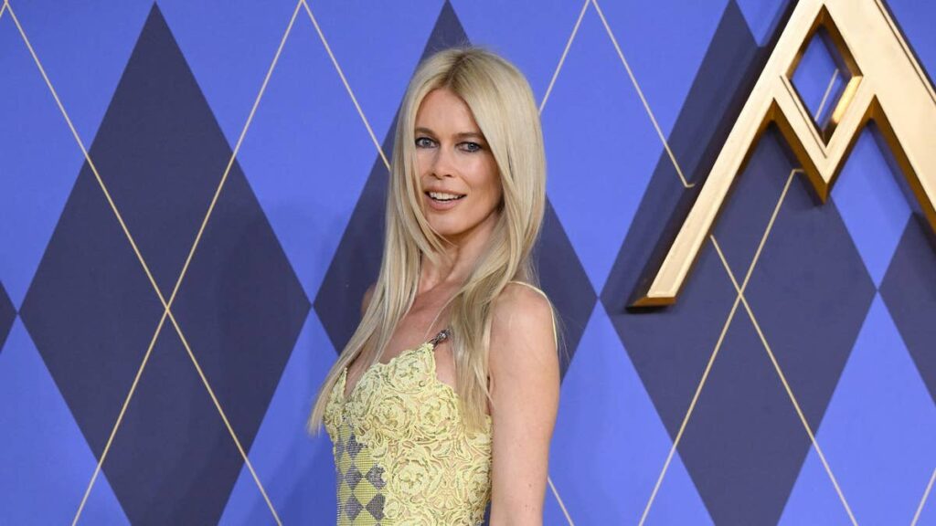Claudia Schiffer, 56, turns heads in tiny striped bikini amid lavish getaway