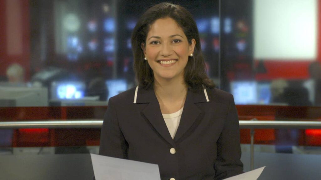 BBC news presenter Mishal Husain poses with ‘copy-and-paste’ lookalike son in ultra-rare photo
