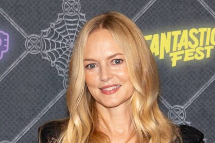 Heather Graham, 56, shows off incredible figure in sheer gothic dress