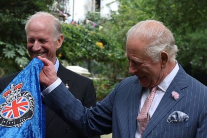 King Charles gets the giggles after accidental slip-up during royal engagement