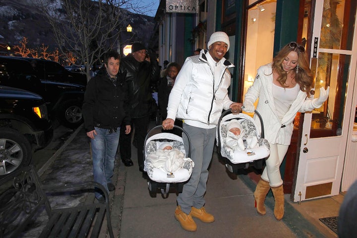 In March, Nick Cannon said he’s “leaving it to the Lord” if he’ll have more little Cannons. Here, he's pictured in 2011 with Mariah Carey and their twins, Moroccan and Monroe.