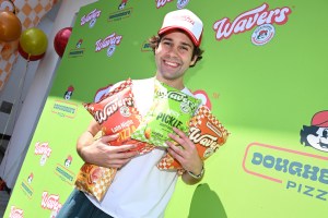 David Dobrik at the Wavers by DOUGHBRIK's Snacks Launch Party on May 01, 2025 in Sherman Oaks, California. (Photo by Gilbert Flores/Variety via Getty Images)