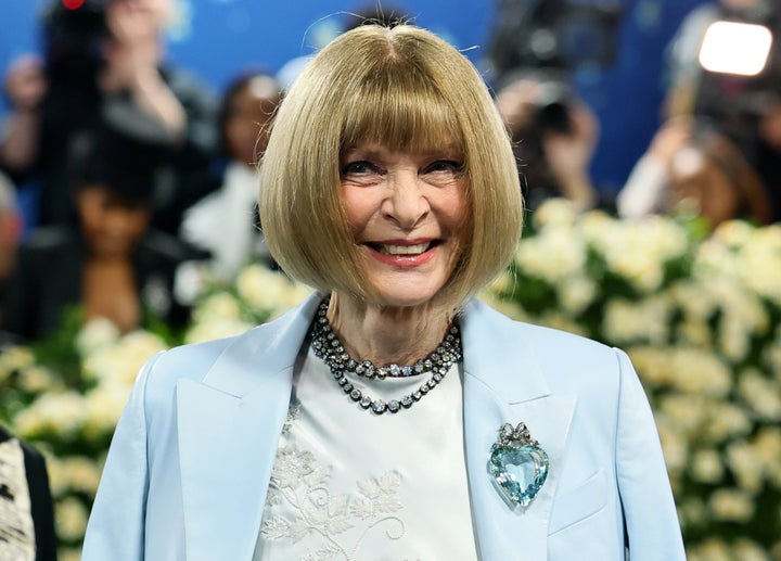 Ignorance was bliss for Wintour, who appeared to be having fun at the gala.