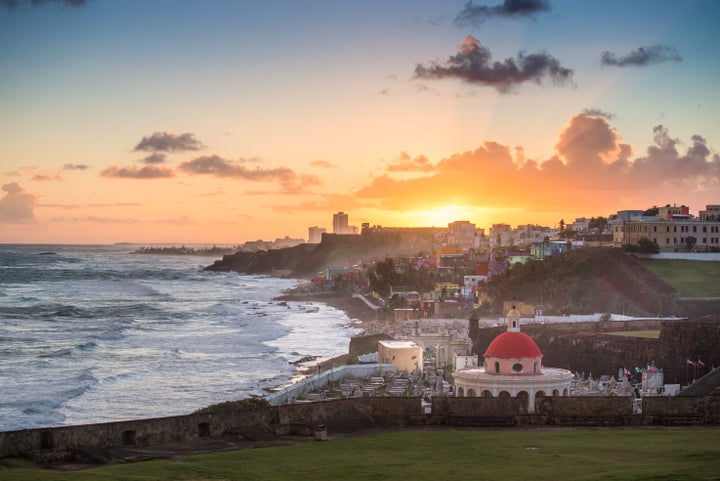 San Juan, Puerto Rico, from afar.