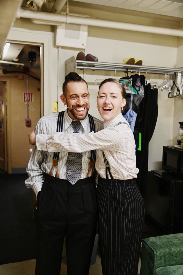 "I believe queer joy is an act of resistance," said actor and writer David Cumming, left, with co-star Natasha Hodgson.