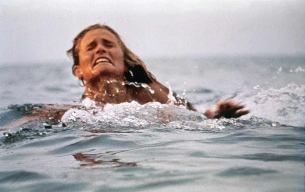 Denise Cheshire on the set of "Jaws."