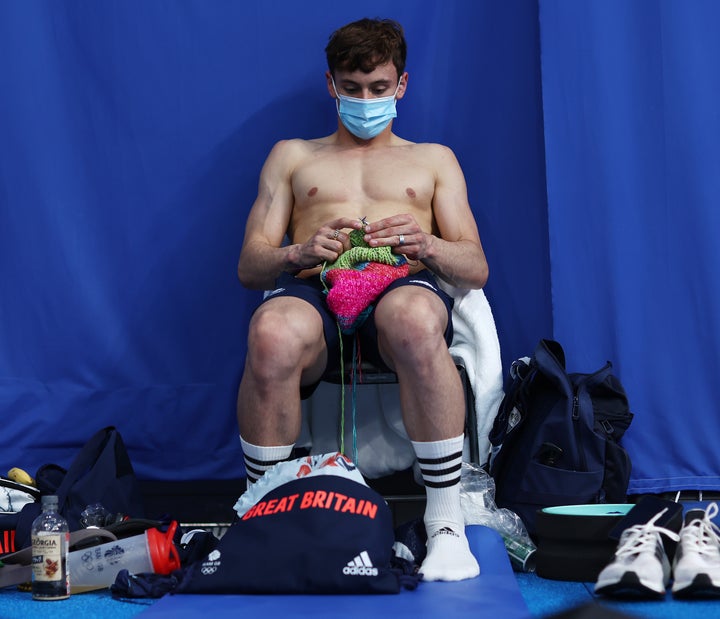 Daley is proud to tout knitting as his “superpower” and a "mental reset."