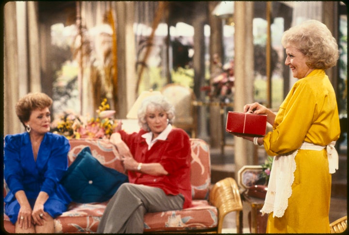 Rue McClanahan (from left), Bea Arthur and Betty White in "The Golden Girls."