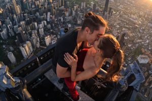 Skywalkers: A Love Story.  Ivan Beerkus, Angela Nikolau in Skywalkers: A Love Story. Cr. Courtesy of Netflix © 2024.