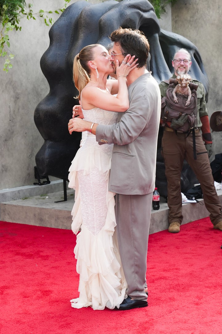 The two actors smooched yet again at their film's New York premiere Monday.