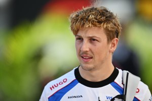 A still image of Liam Lawson arriving in the Paddock prior to the F1 Grand Prix of Canada.